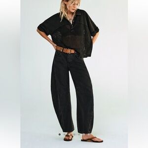 Free People Barrel leg jeans